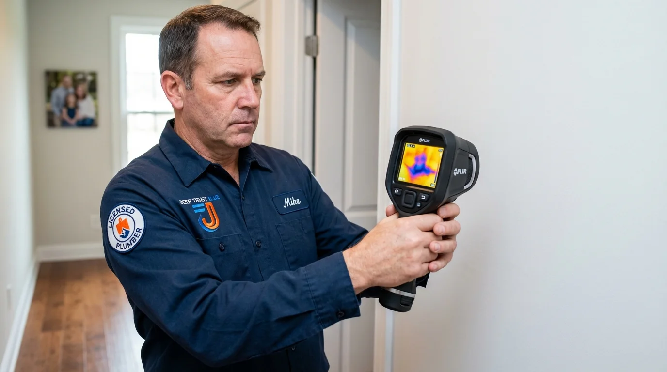 Thermal imaging leak detection by Johns Plumbing LLC in Newbern